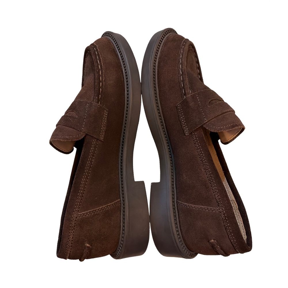 Blondo Dark Brown Suede Penny Loafers - Picture 5 of 7